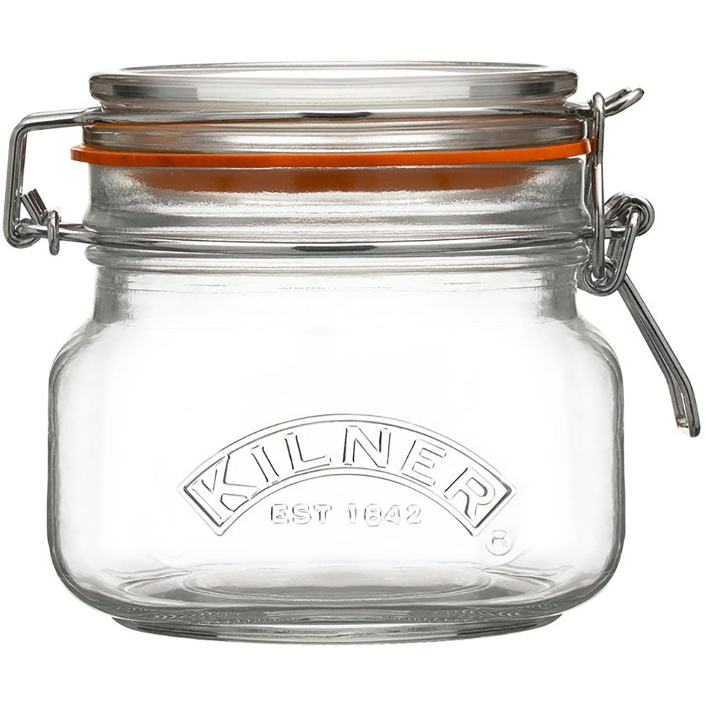 KIL CLIP TOP SQUARE JAR 0.5 LITRE