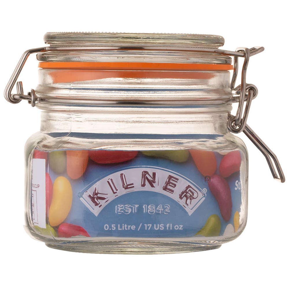 KIL CLIP TOP SQUARE JAR 0.5 LITRE