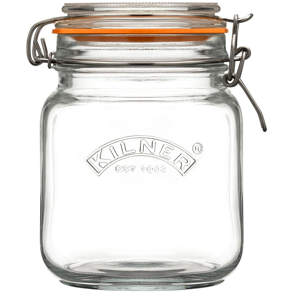 KIL CLIP TOP SQUARE JAR 1 LITRE