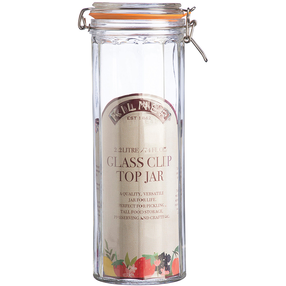 KIL FACETTED CLIP TOP JAR 2.2 LITRE