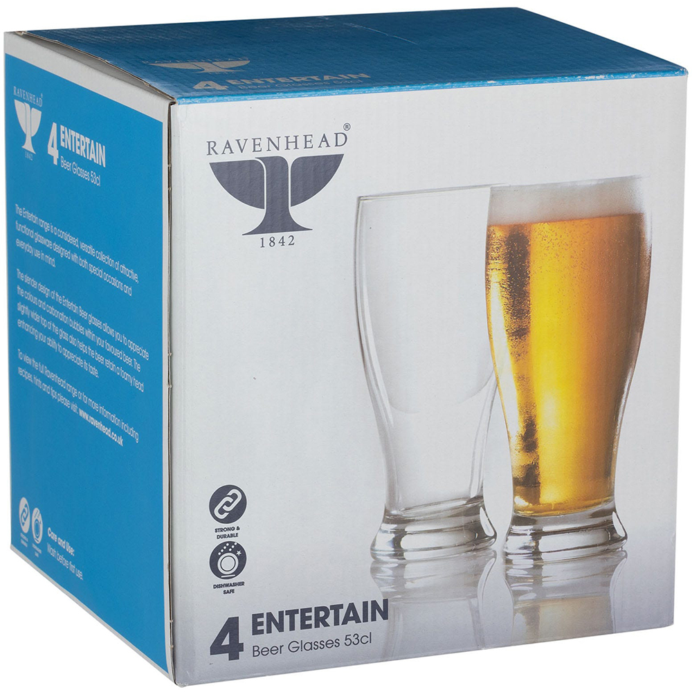 RAV ENTERTAIN SET OF 4 BEER GLASSES 53CL