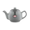 P&K MATT GREY 2CUP TEAPOT