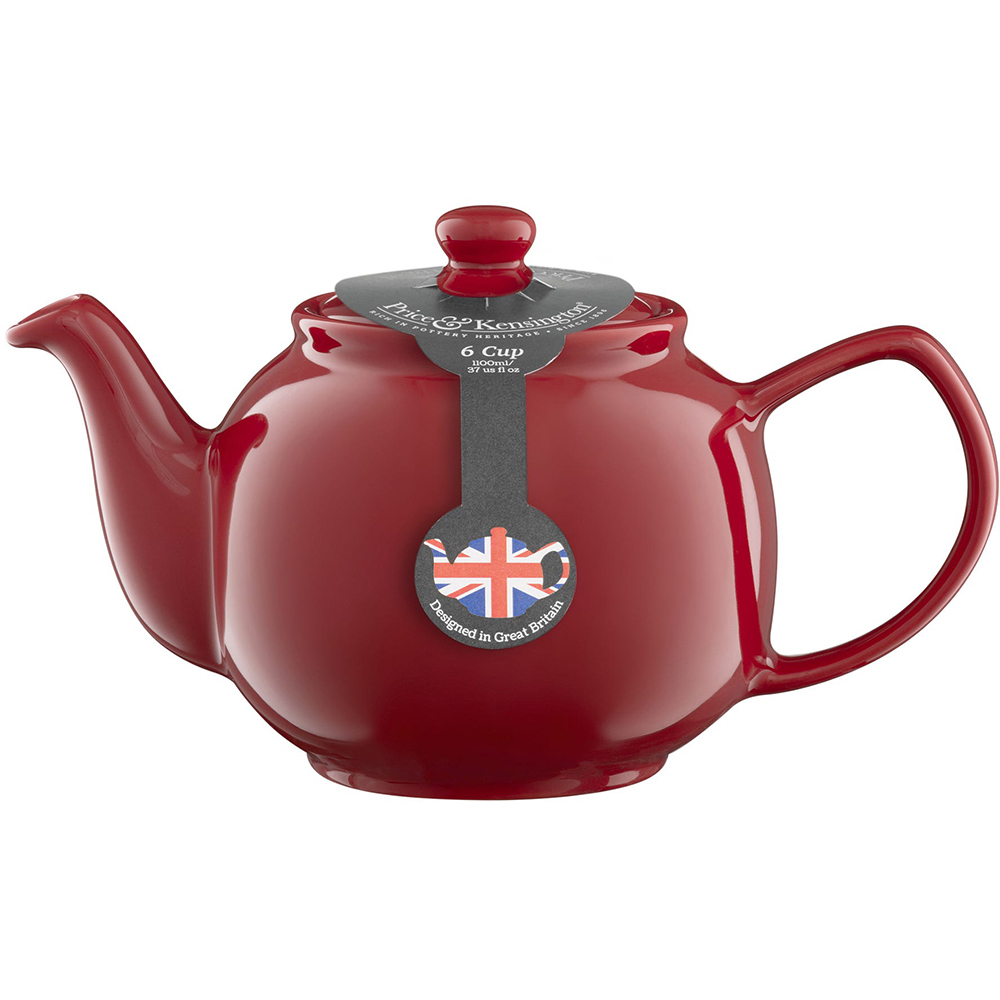 P&K RED 6CUP TEAPOT