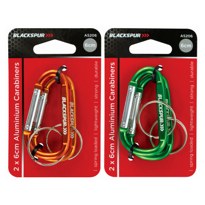 6CM 2PC CARABINERS - IN CDU