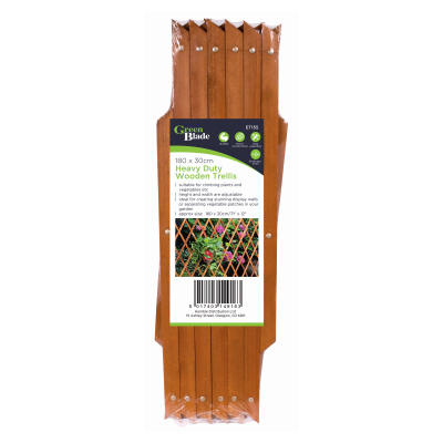HEAVY DUTY WOODEN TRELLIS - 180 X 30CM