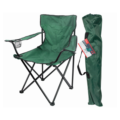 CANVAS CHAIR WITH ARMS - GREEN