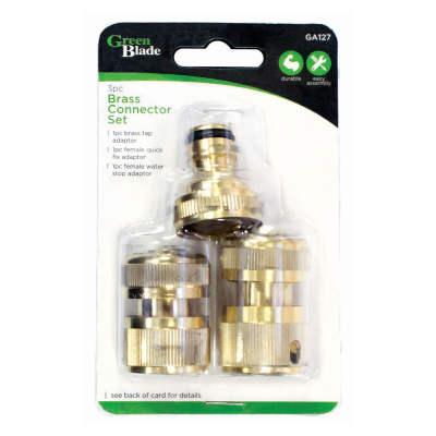 3PC BRASS CONNECTOR SET