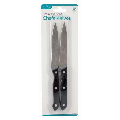 STAINLESS STEEL CHEFS KNIVES  SET 2PK