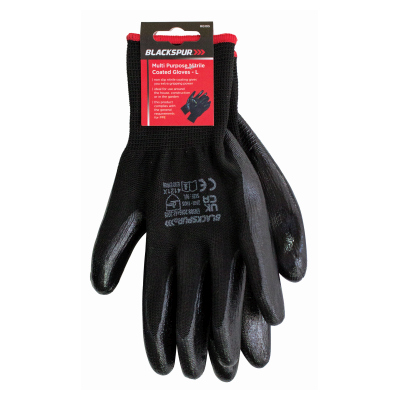 MULTI PURPOSE NITRILE COATED GLOVES - L