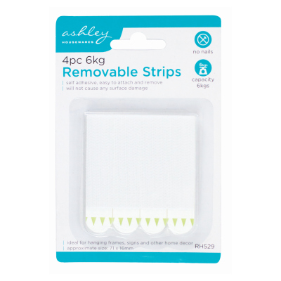 4PC 6KG REMOVABLE STRIPS