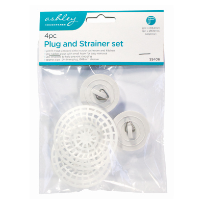 4PC PLUG AND STRAINER SET