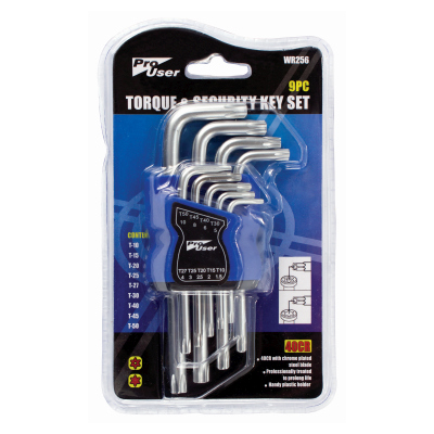 9PC TORQUE AND SECURITY KEY SET - T10-T50