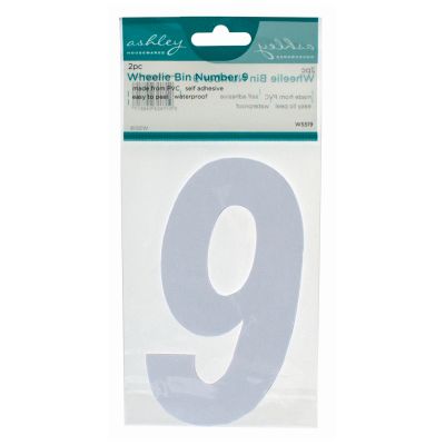 2PC WHEELIE BIN NUMBER - 9